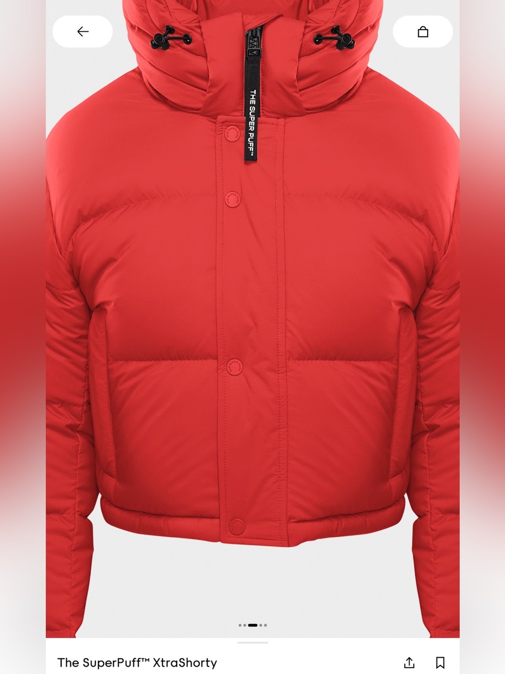 Aritzia SuperPuff™ XtraShorty Red Cropped Puffer